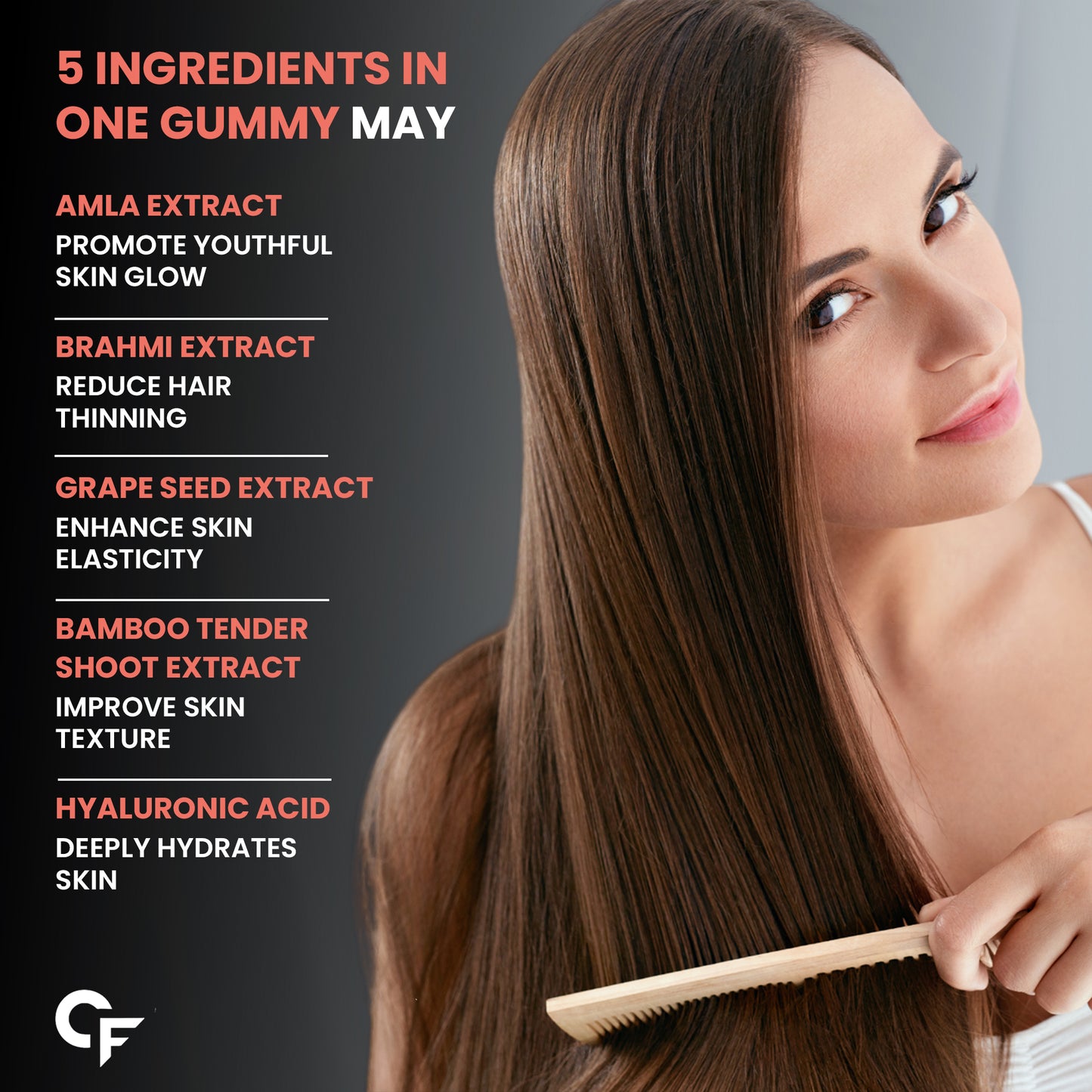 Carbamide Forte Biotin Hair Gummies for Hair Growth | Biotin Gummies for Women & Men | Hair Supplements for Women & Men | Hair Vitamins | Gummies for Hair Growth - 30 Veg Strawberry - Flavored Gummies
