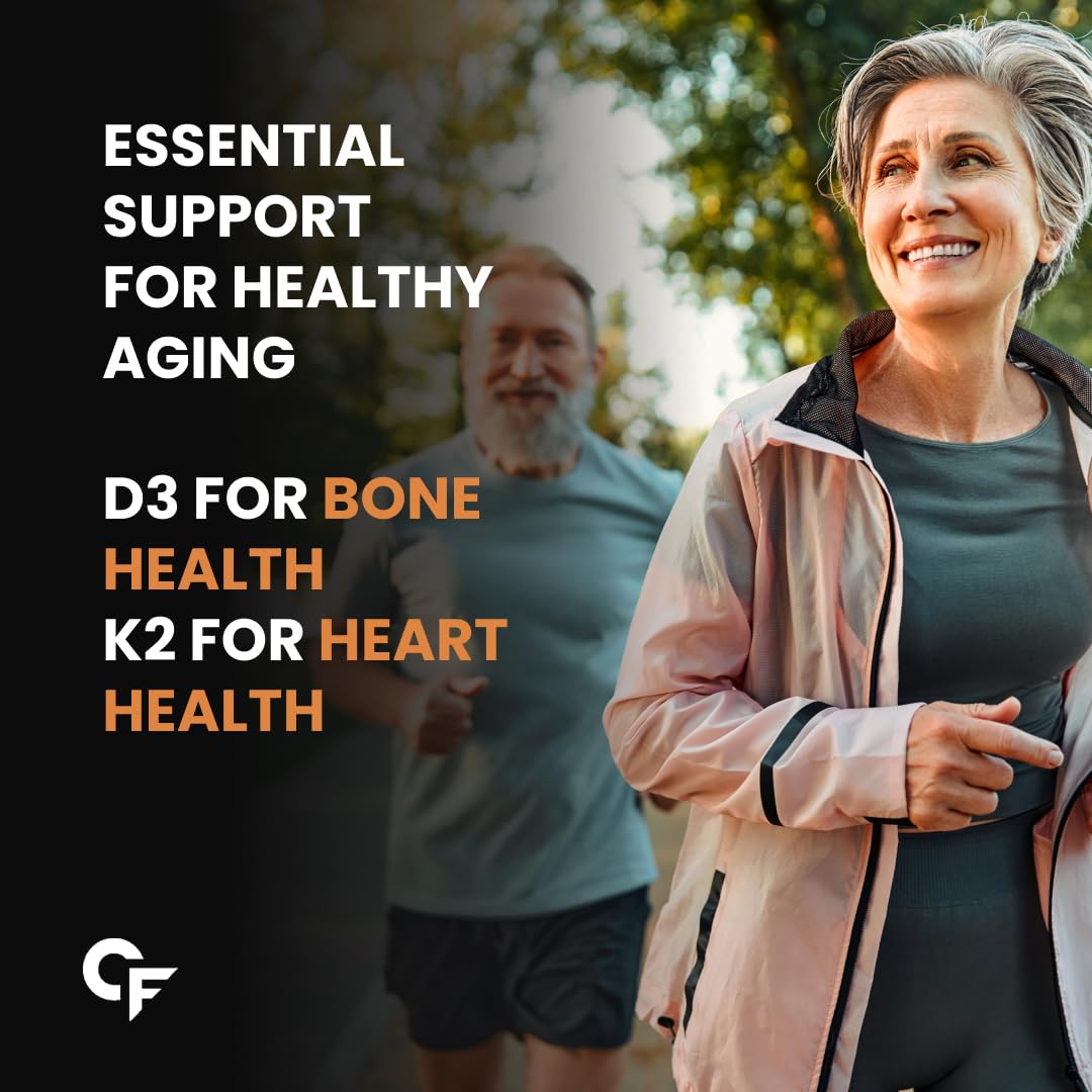 Carbamide Forte Vitamin D3 K2 | Vitamin D3 K2 Supplement for Bone & Heart Health | Vitamin D tablets with Vitamin K2 MK7 | Premium Vitamin D3 supplement with K2 for Wellness -120 Veg Tablets