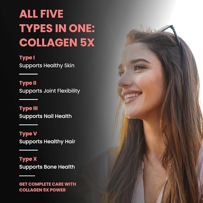 Carbamide Forte Hydrolyzed Multi Collagen Powder With Marine Collagen, All 5 Types of Collagen Peptides Included - TYPE I, II, III, V, X Collagen Supplements for Women & Men, Watermelon Flavor - 200g