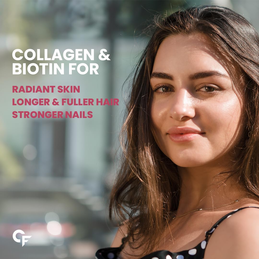 Carbamide Forte Collagen Supplements for Women & Men | Collagen Gummies For Women & Men | Hair Gummies for Women Hair Growth Supplements | Biotin Supplement - Mixed Fruit Flavour - 60 Biotin Gummies