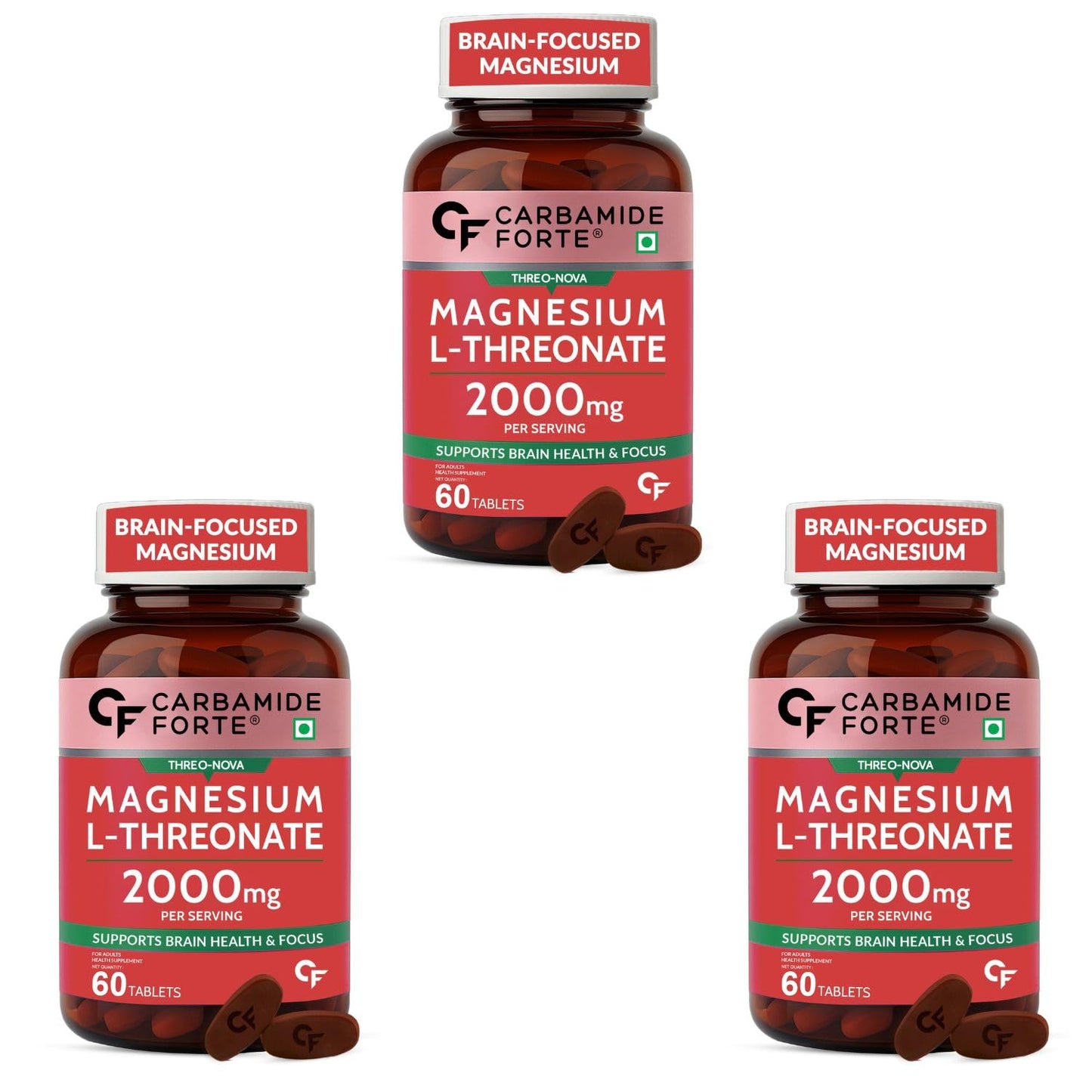 Magnesium L-Threonate Supplement – 2000 mg 60 Tablets