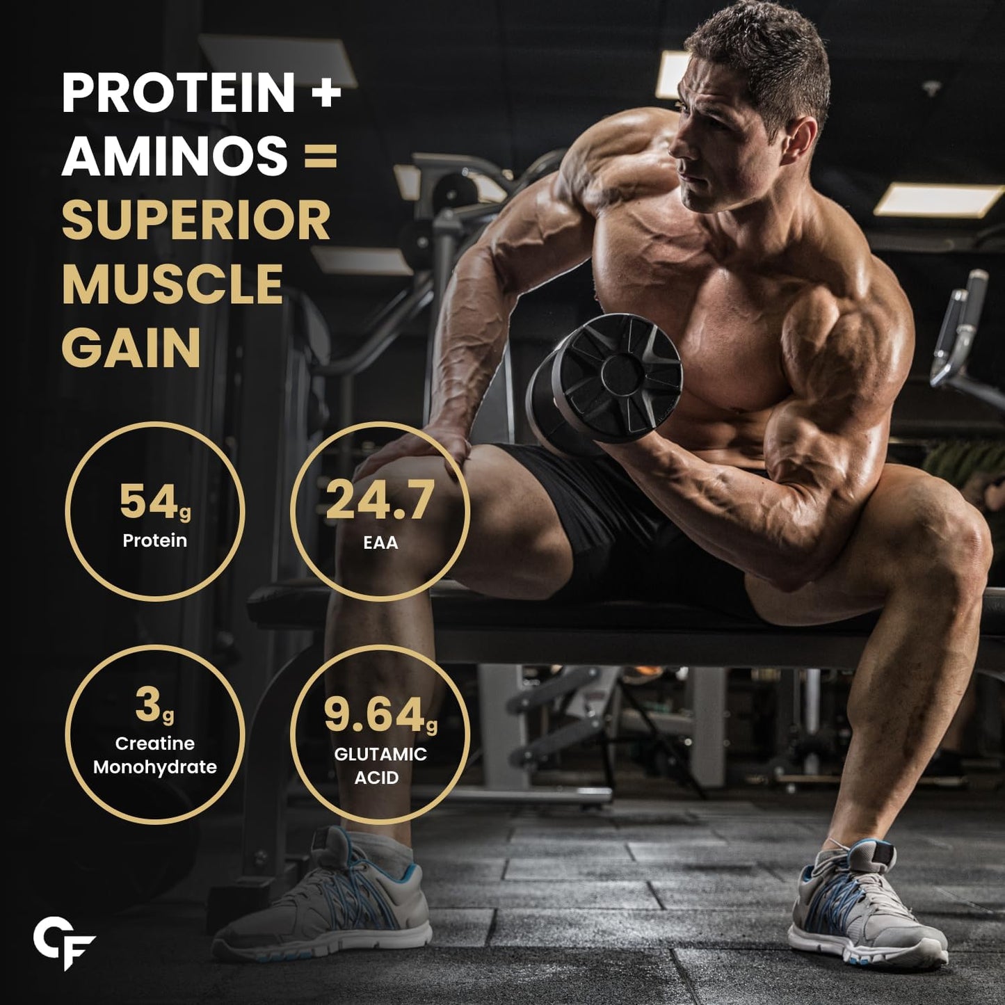 Carbamide Forte Mass Gainer with 54g Protein, 250g Carbs, Multivitamin, ZMA & Creatine 3g - Weight Gainer for Men & Women - Vanilla Banana Flavour - 1kg