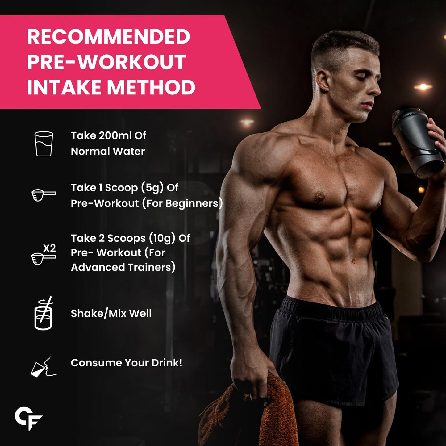 Carbamide Forte Pre Workout Powder | Pre Workout Supplement for Men and Women | Preworkout Supplement with Taurine & Creatine Monohydrate for Energy, Focus & Strength | Watermelon Flavour – 40 Servings - 200g