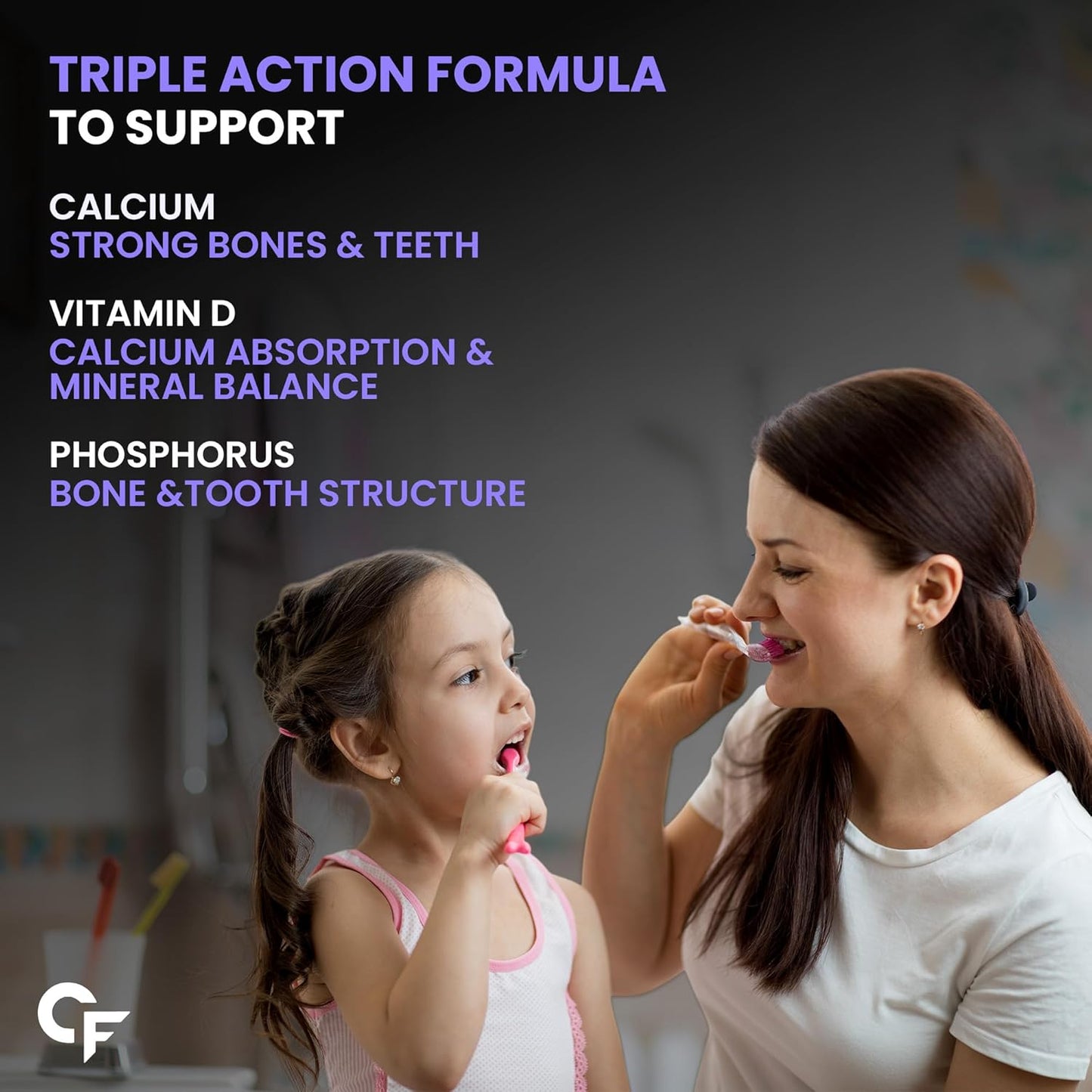Carbamide Forte Calcium with Vitamin D Gummies for Kids | Calcium Gummies for Kids for Stronger Bones, Joints & Teeth & Immunity - Mango & Strawberry Flavour - 30 Veg Gummies