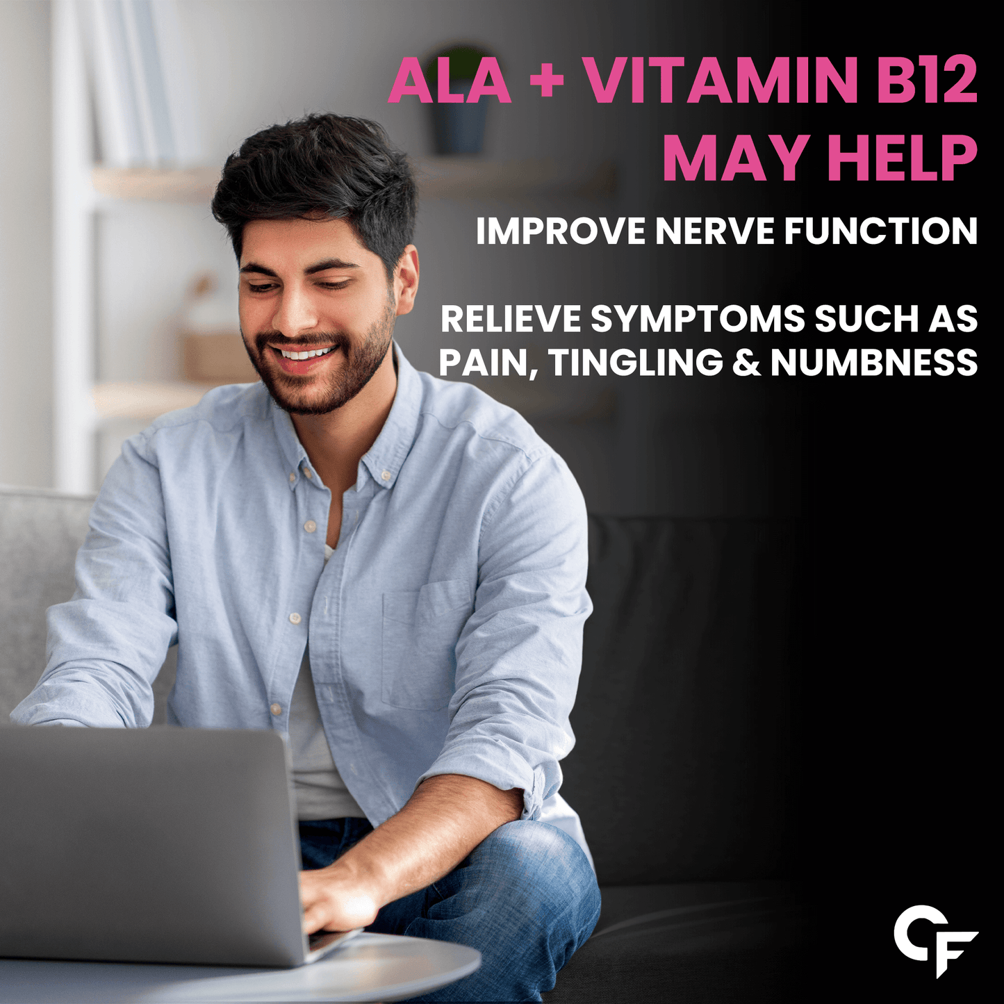Alpha Lipoic Acid 300 mg | Vitamin B12 & Lycopene | 60 Capsules