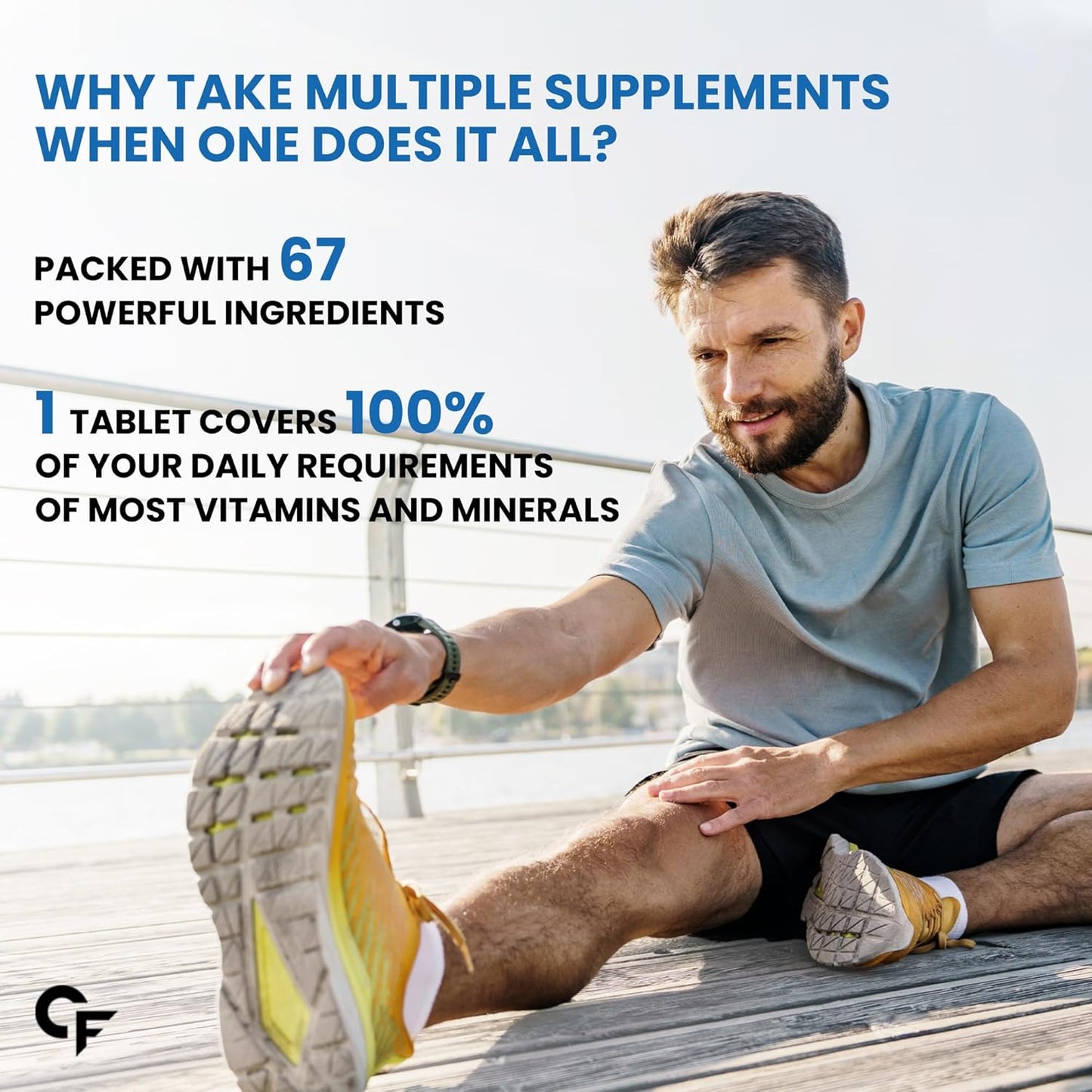 Carbamide Forte Multivitamin Tablet For Men | Multi vitamin For Men With Probiotics For Immunity & Energy | Multivitamin Supplement With Zinc, Multivitamins, Multiminerals - 60 Veg Tablets