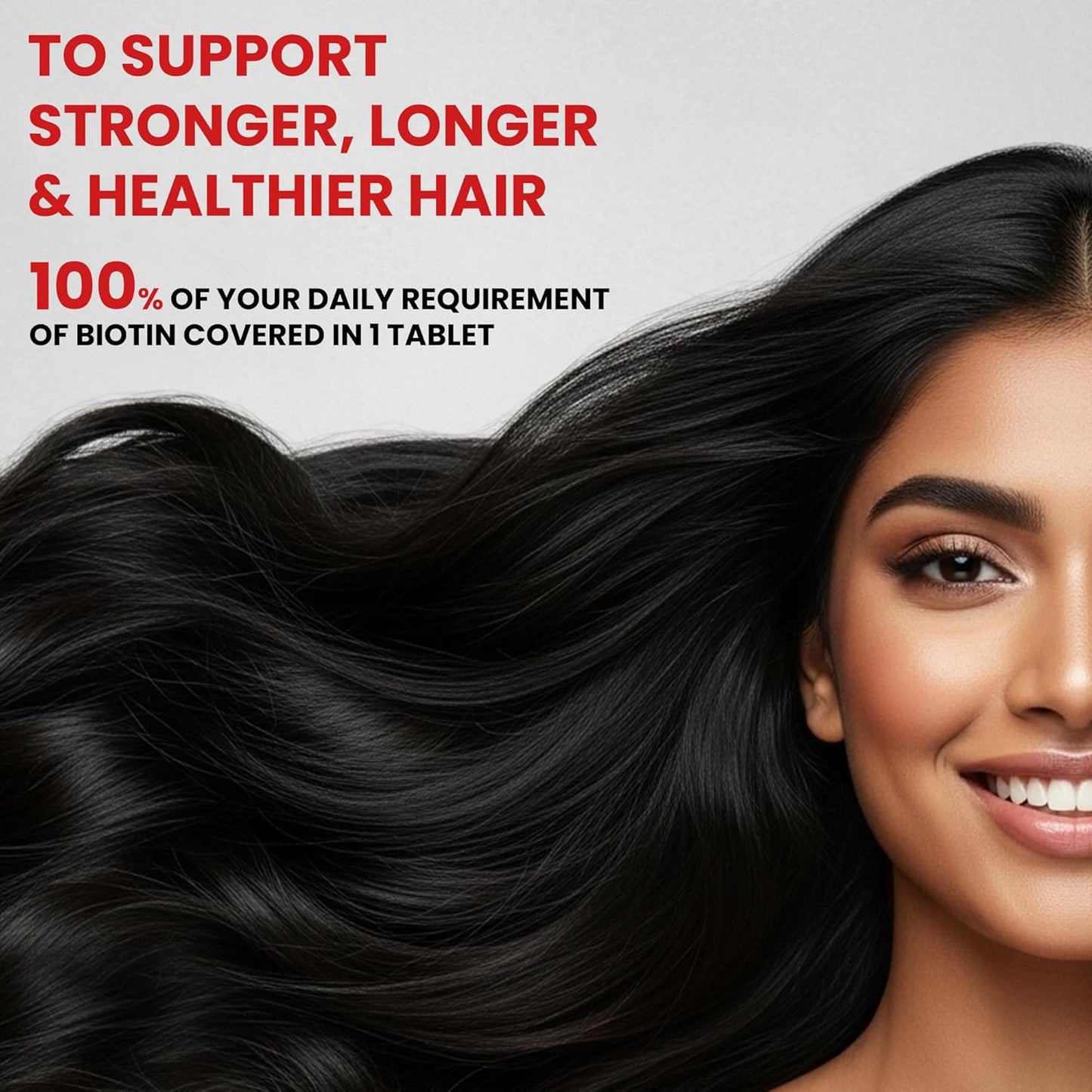 Biotin Supplement with 50 Multivitamin Ingredients for Women & Men | 90 Tablets