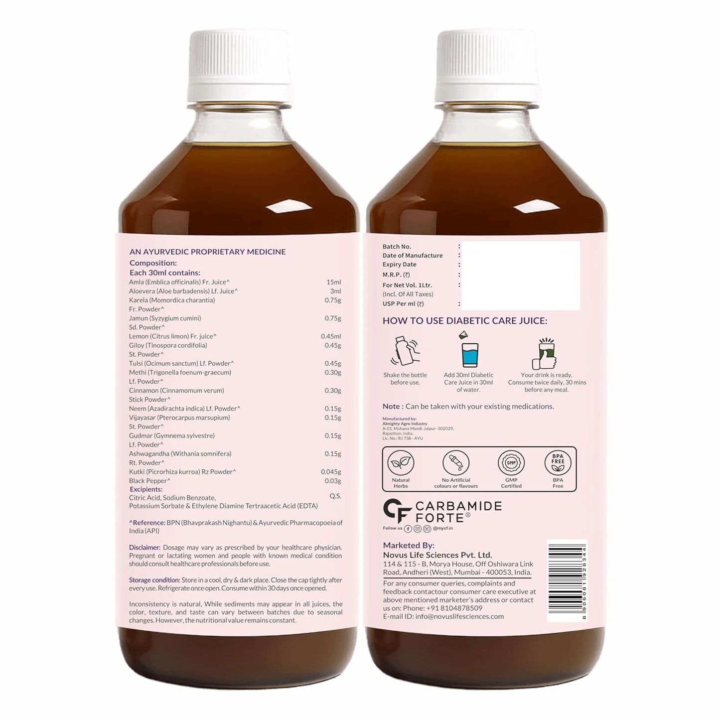 Diabetic Care Juice – 1 L Herbal Sugar Control
