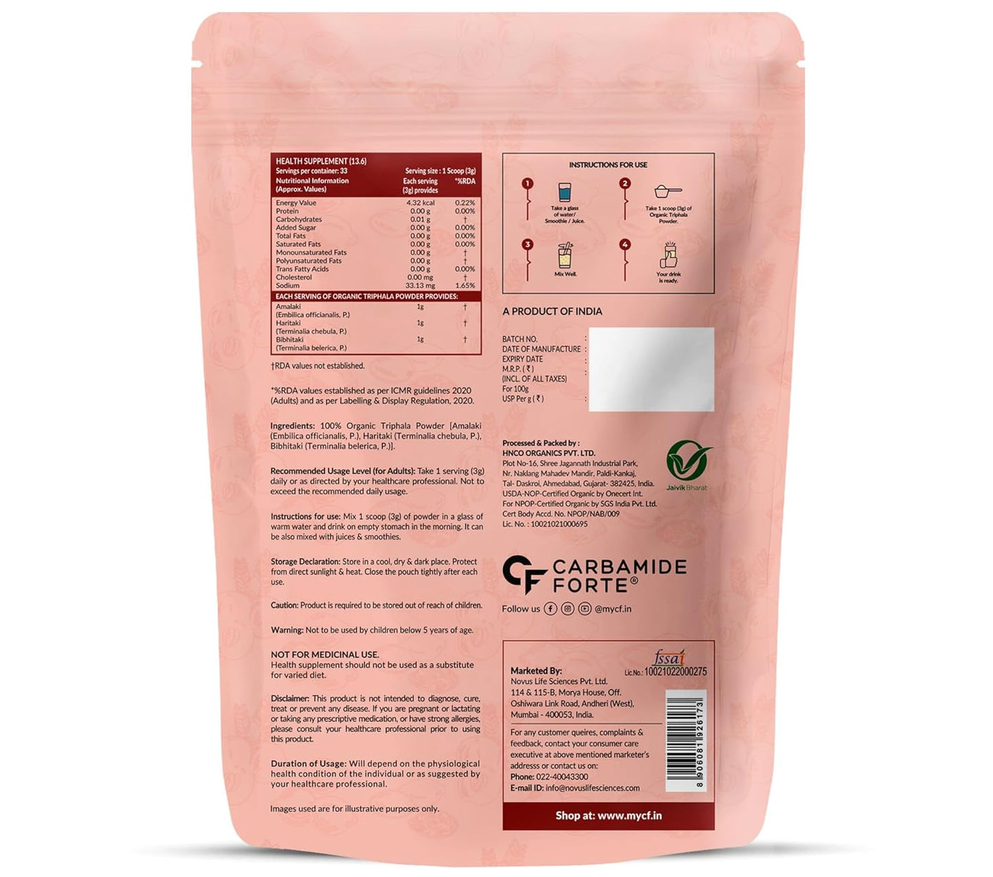 100% Organic Triphala Churna Powder | 100g