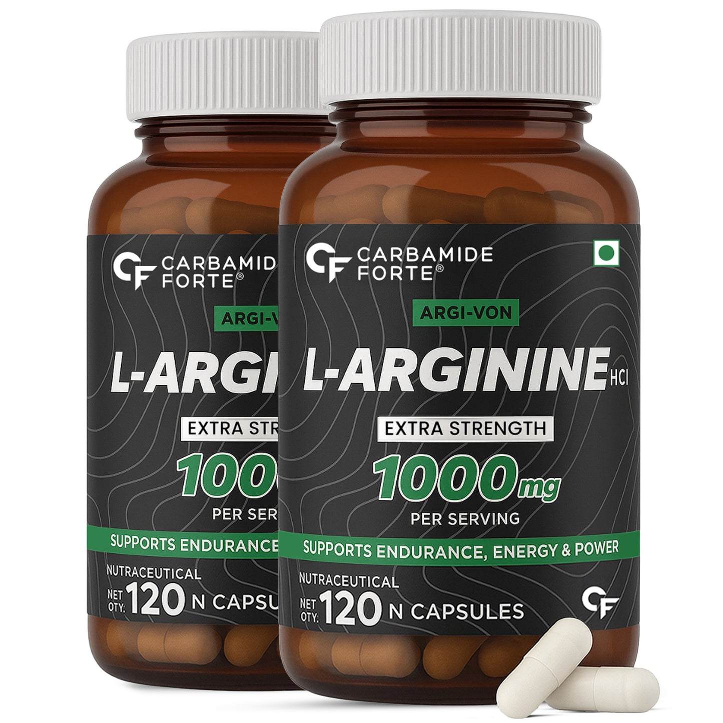 L-Arginine HCL 1000mg Supplement | 120 Capsules