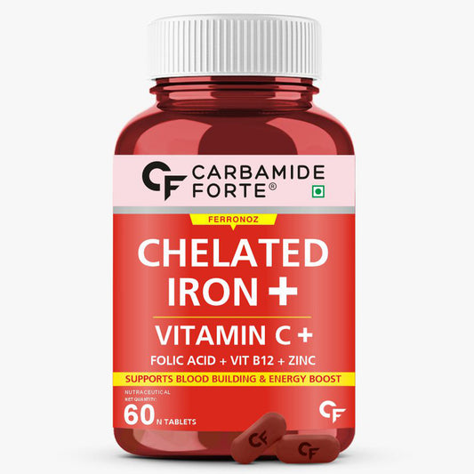 Chelated Iron with Vitamin C – 60 Veg Tablets