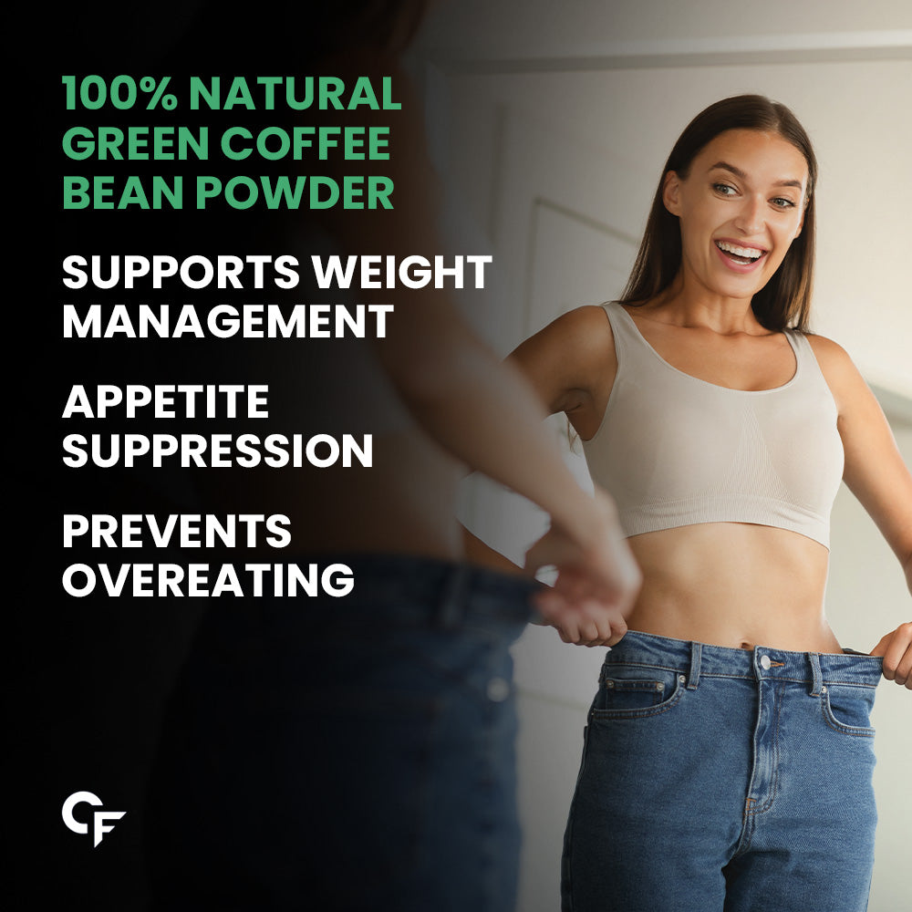 Carbamide Forte Green Coffee Beans Powder for Weight Loss with High CGA & Low Caffeine - 200g Veg Powder