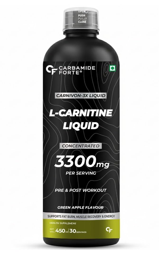 L-Carnitine Liquid  3300 mg Per Serving with Added Vitamins  Carbamide  Forte