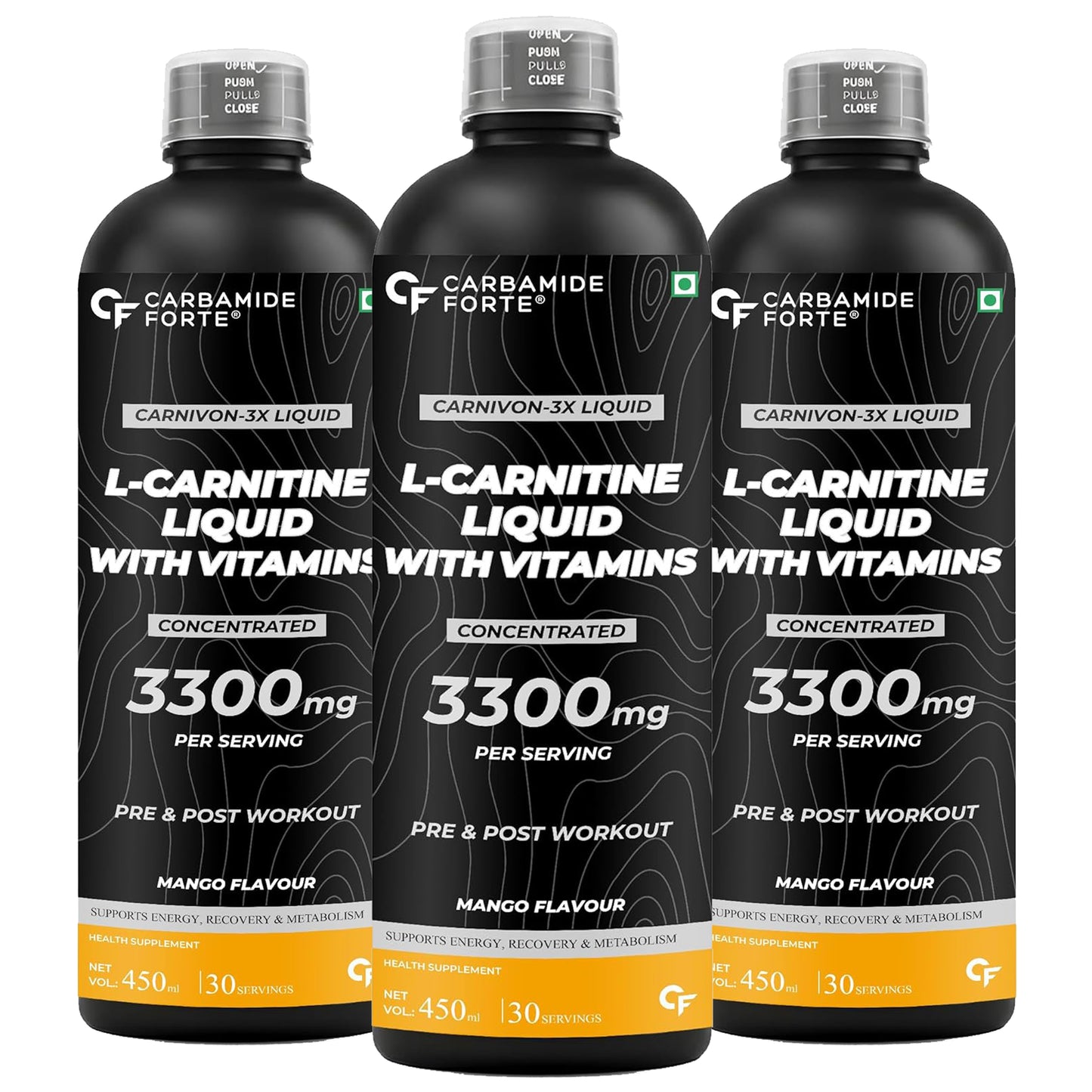 L-Carnitine Liquid 3300 mg – Converts Fat to Clean Energy for Workouts