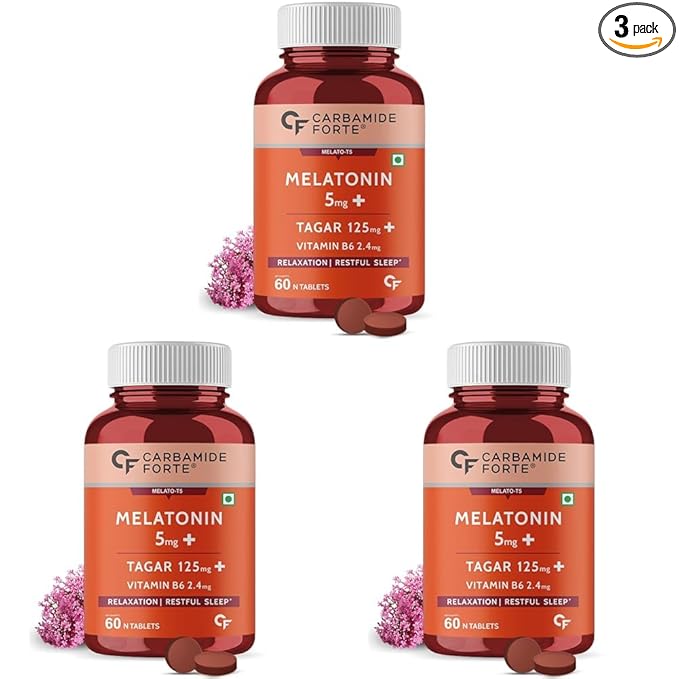 Melatonin 5 mg with Tagara – 60 Veg Tablets