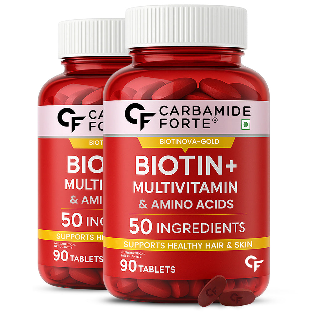 Biotin Supplement with 50 Multivitamin Ingredients for Women & Men | 90 Tablets