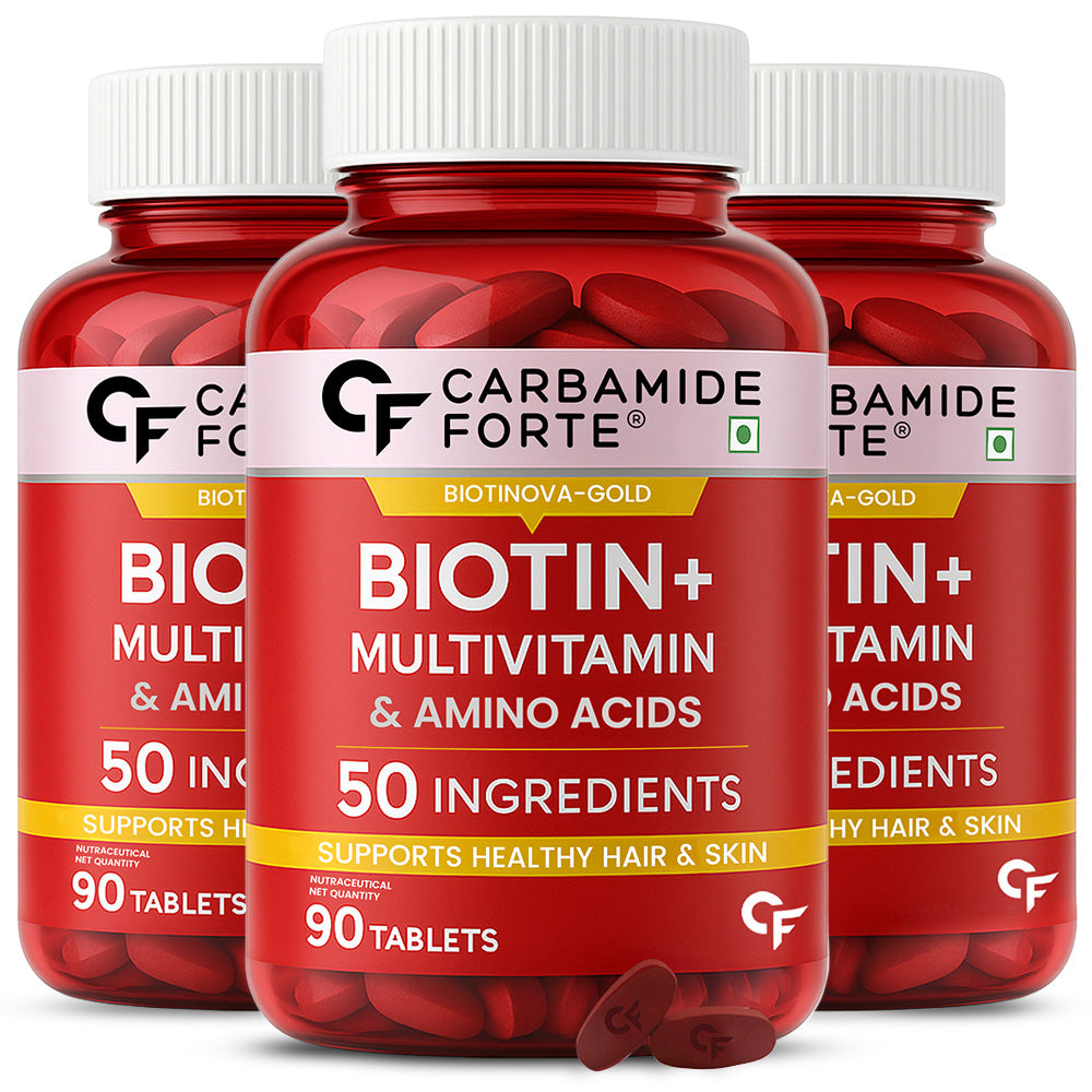 Biotin Supplement with 50 Multivitamin Ingredients for Women & Men | 90 Tablets