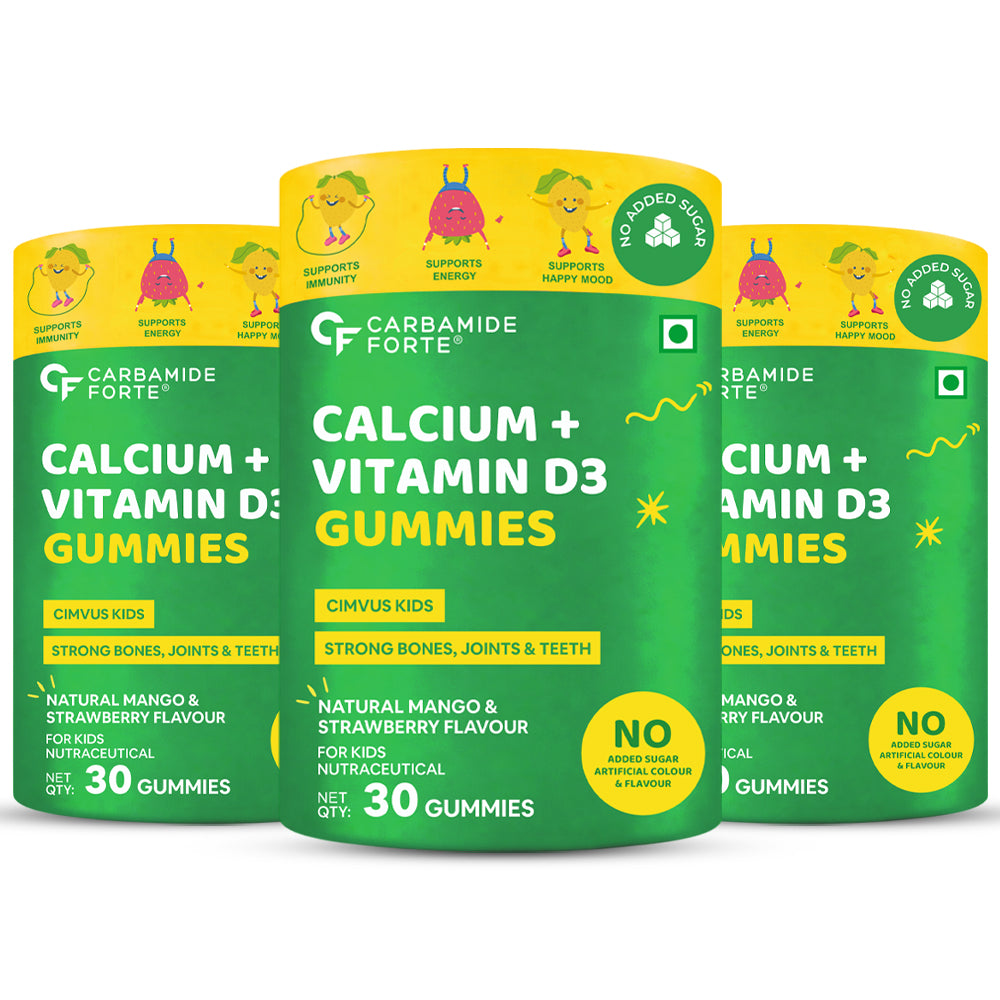 Calcium Gummies for Kids with Vitamin D3 & Phosphorus | 30 Veg Gummy