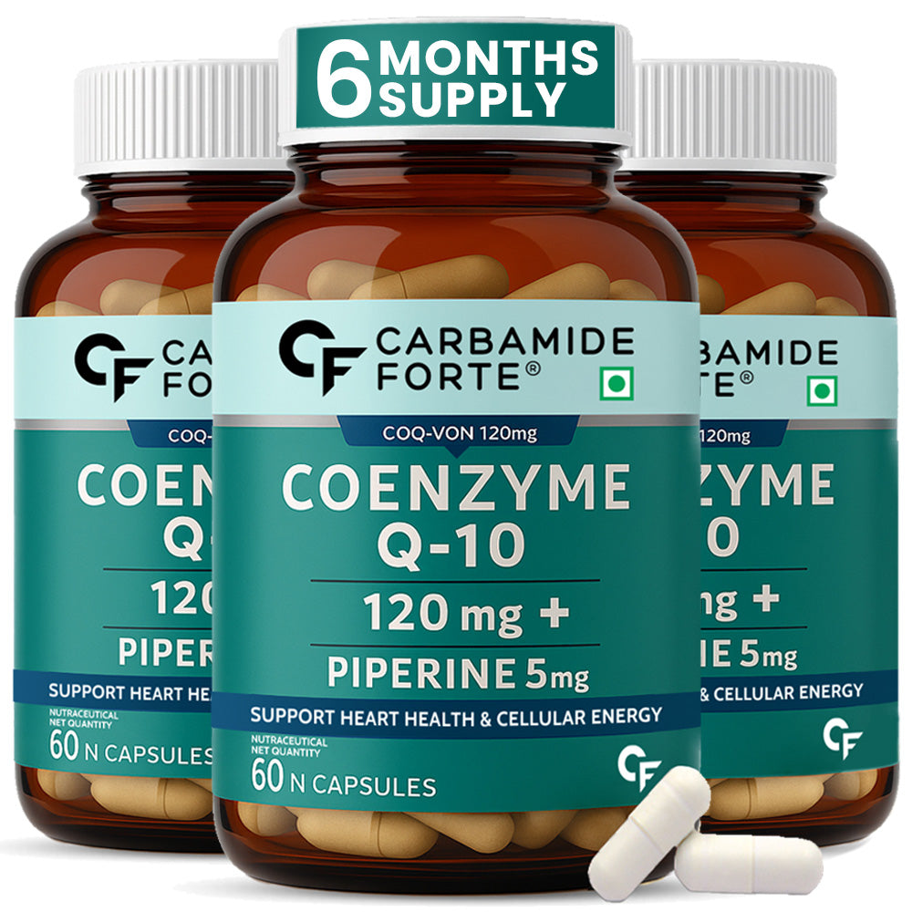 Coenzyme Q10 (CoQ10) 120 mg with Piperine 5 mg | 60 Capsules