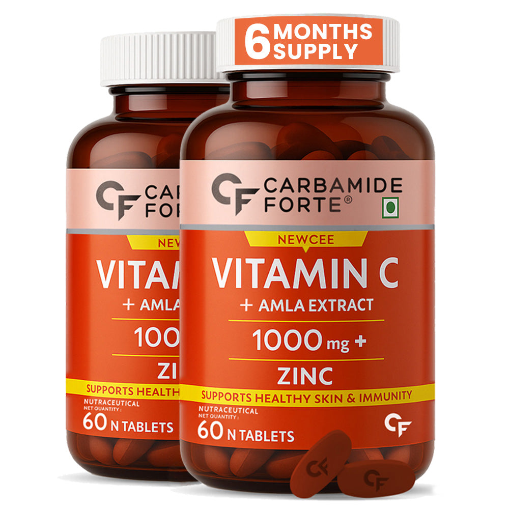 Natural Vitamin C from Amla with Zinc | 1000 mg | 60 Tablets