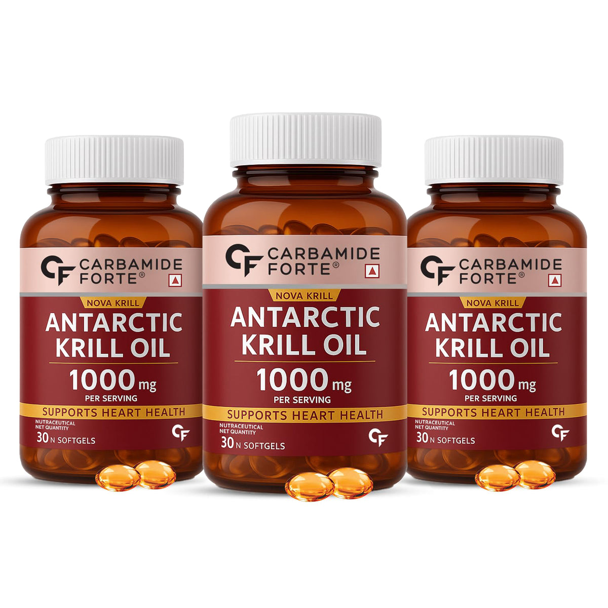 Antarctic Krill Oil 1000 mg – Omega-3 with Phospholipids & Astaxanthin for Heart, Brain & Joint Support