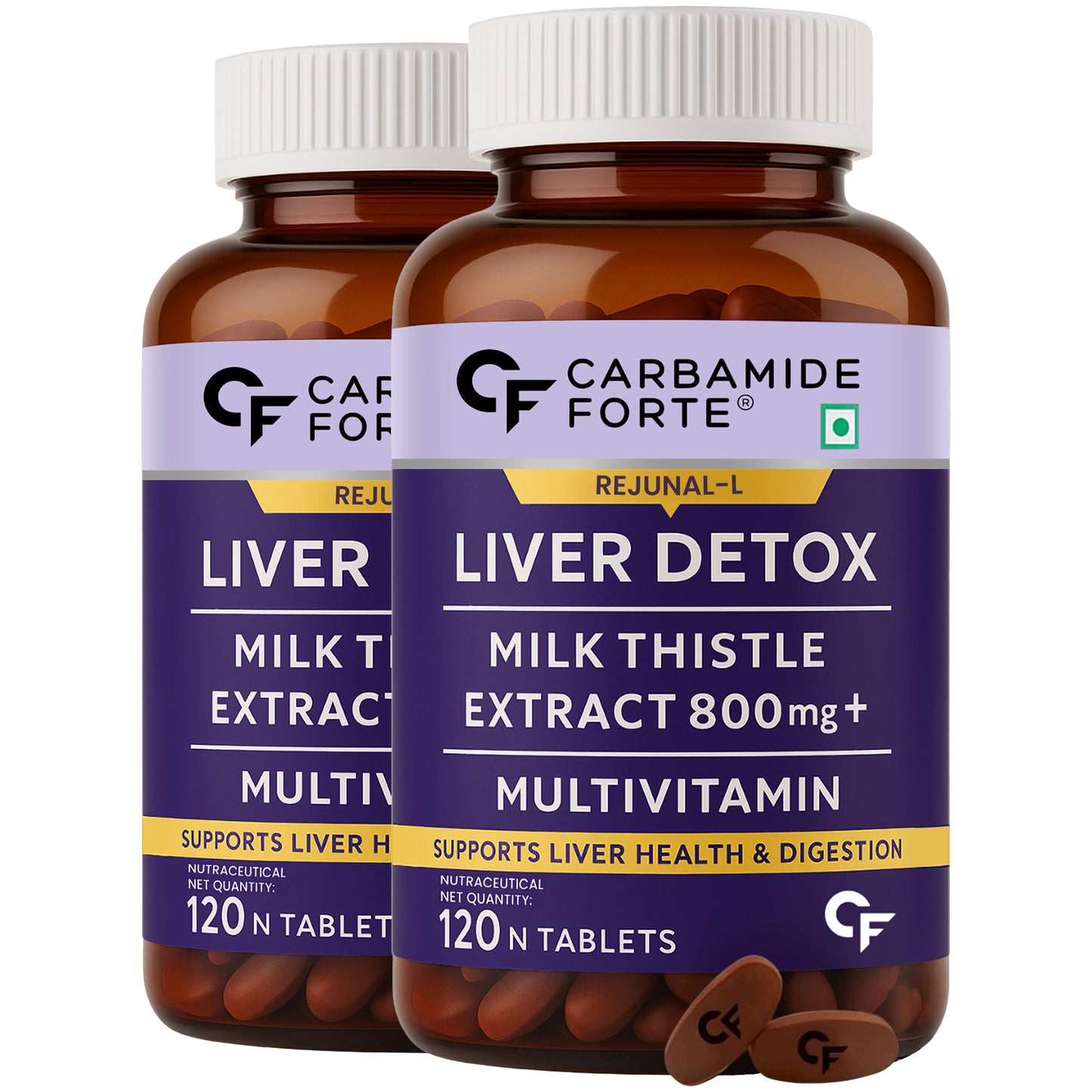 Milk Thistle 800 mg Tablets | Liver Detox Supplement | 120 Tablets