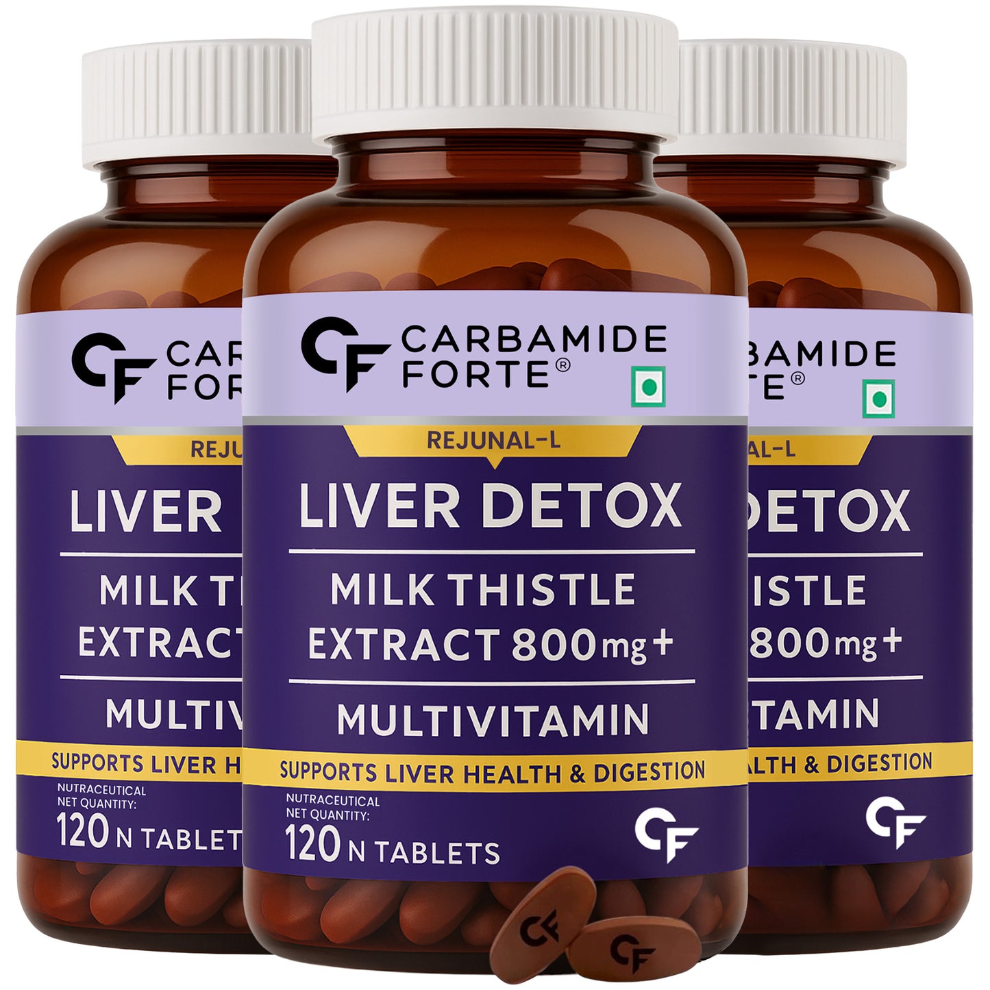 Milk Thistle 800 mg Tablets | Liver Detox Supplement | 120 Tablets