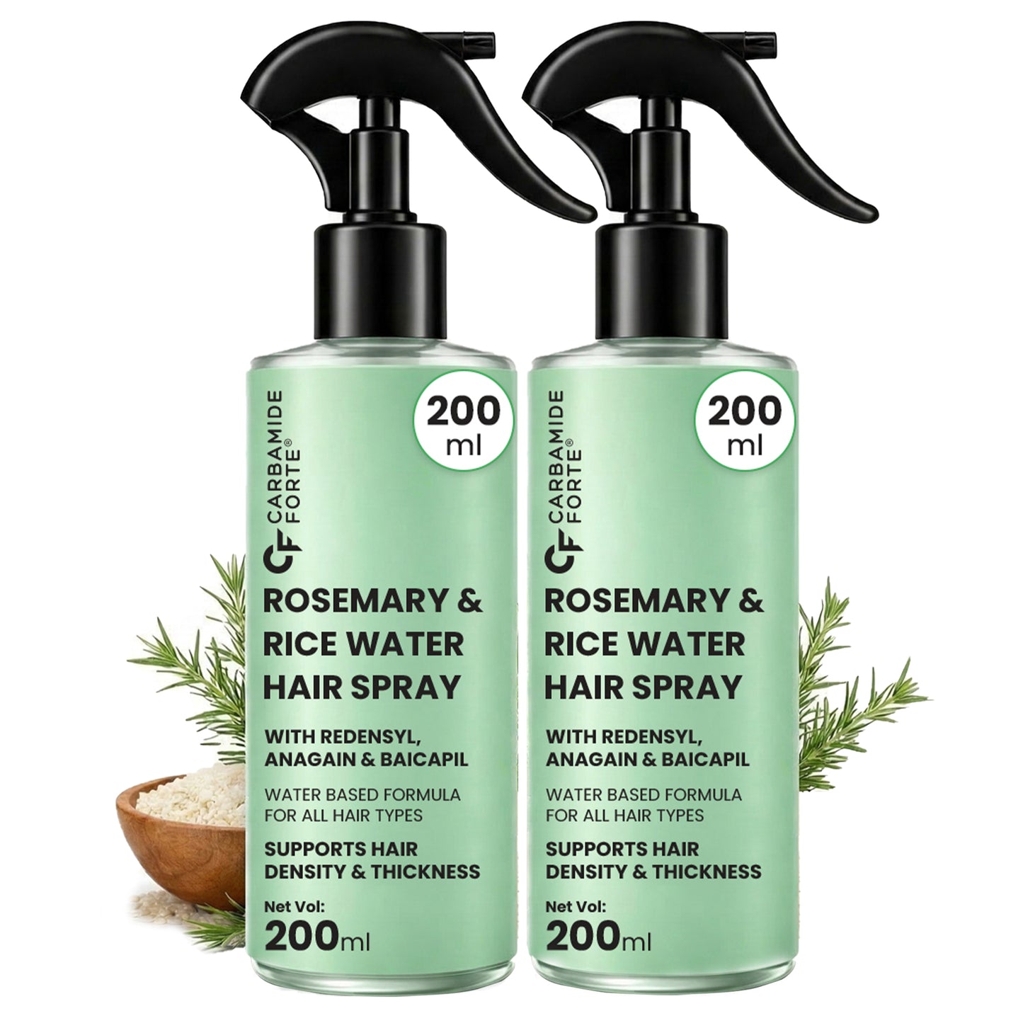 Rosemary Hair Spray with Rice Water & Advanced Actives – 200 ml