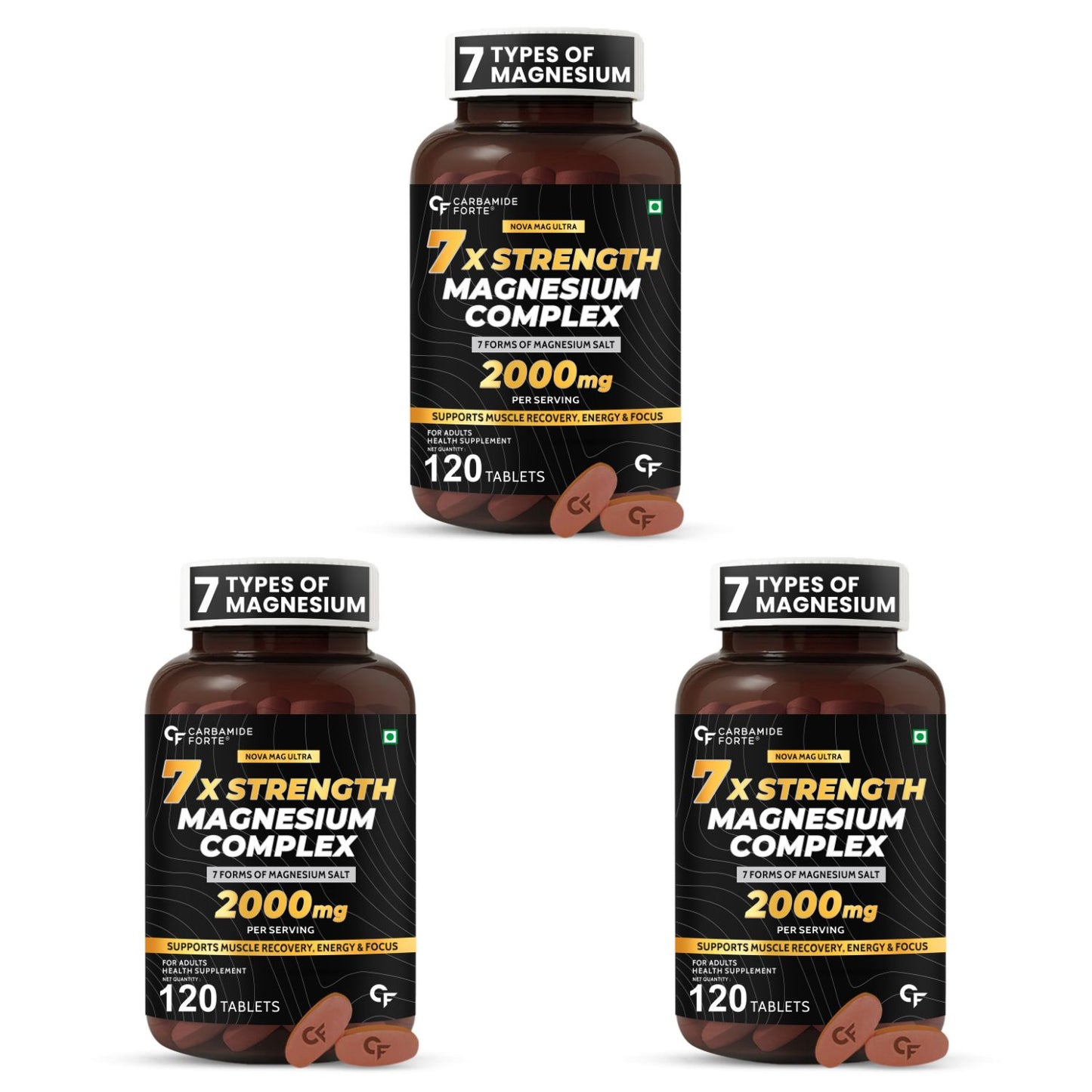 7X Strength Magnesium Supplement – 120 Tablets