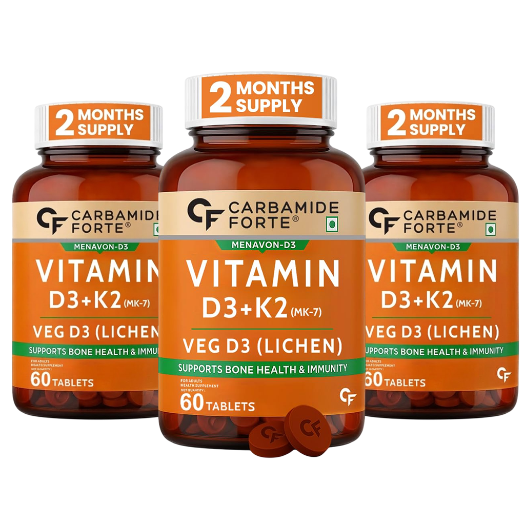 Vitamin D3 K2 Supplement | Veg D3 - Lichen - 60 Tablets