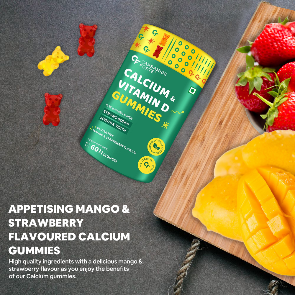 Carbamide Forte Calcium with Vitamin D Gummies - 60 Veg Gummies