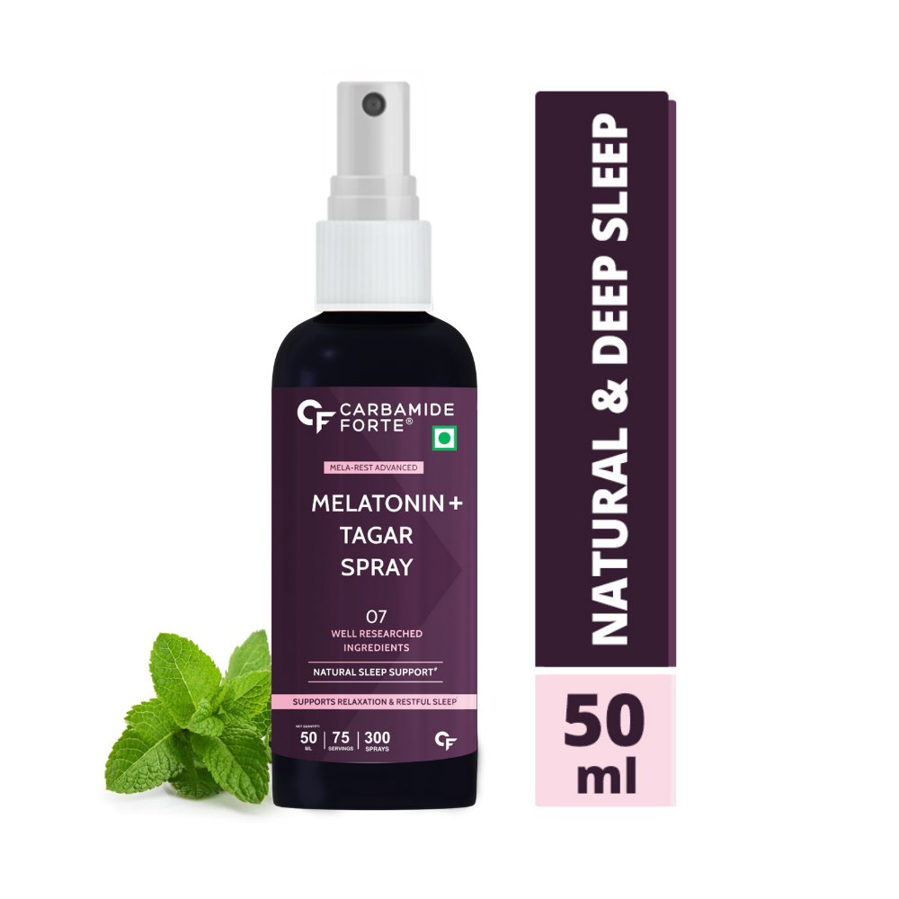 CF Melatonin Spray with Tagara & Chamomile - Sleeping Aid Supplement | Mint Flavour - 300 Sprays
