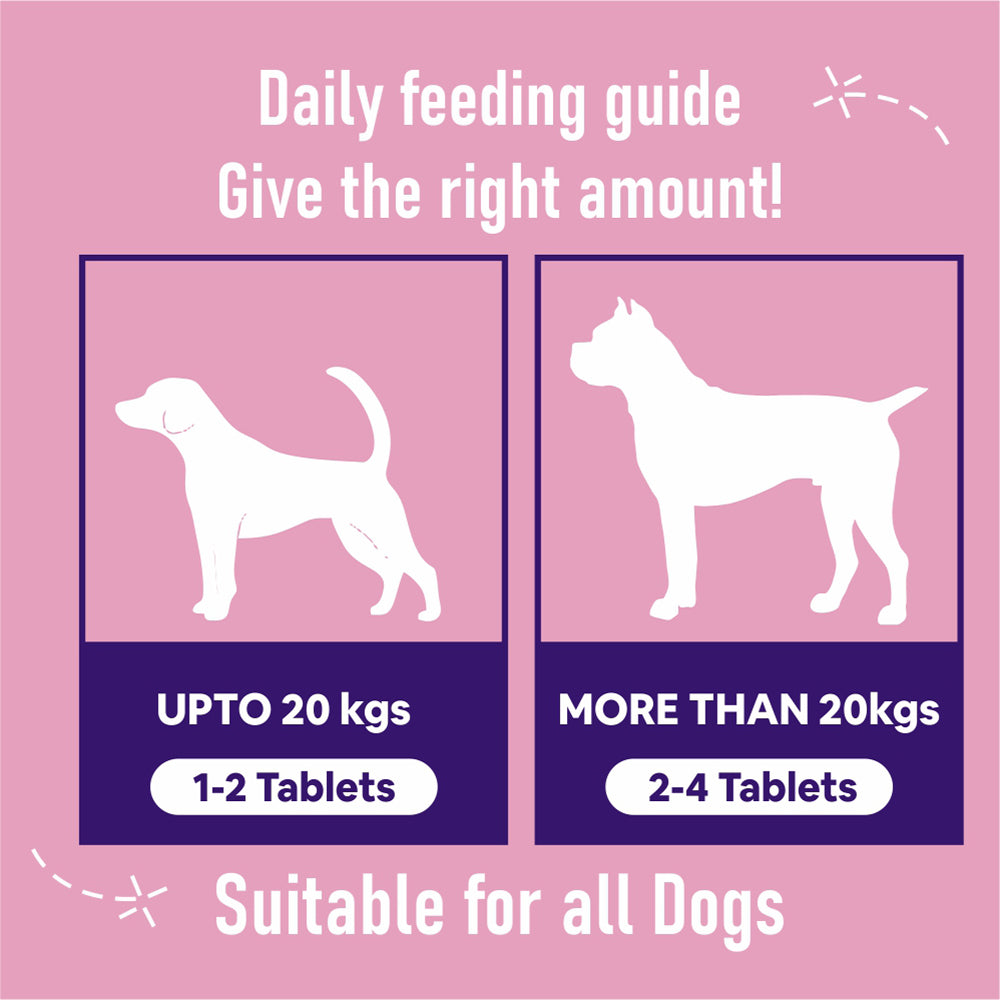 CF Pets Skin and Coat Tablets for Dogs & Cats with Veg Omega 3 Algal DHA, Biotin and Vitamin C for Skin Health & Shiny Coat | Chicken Flavour - 120 Tablets