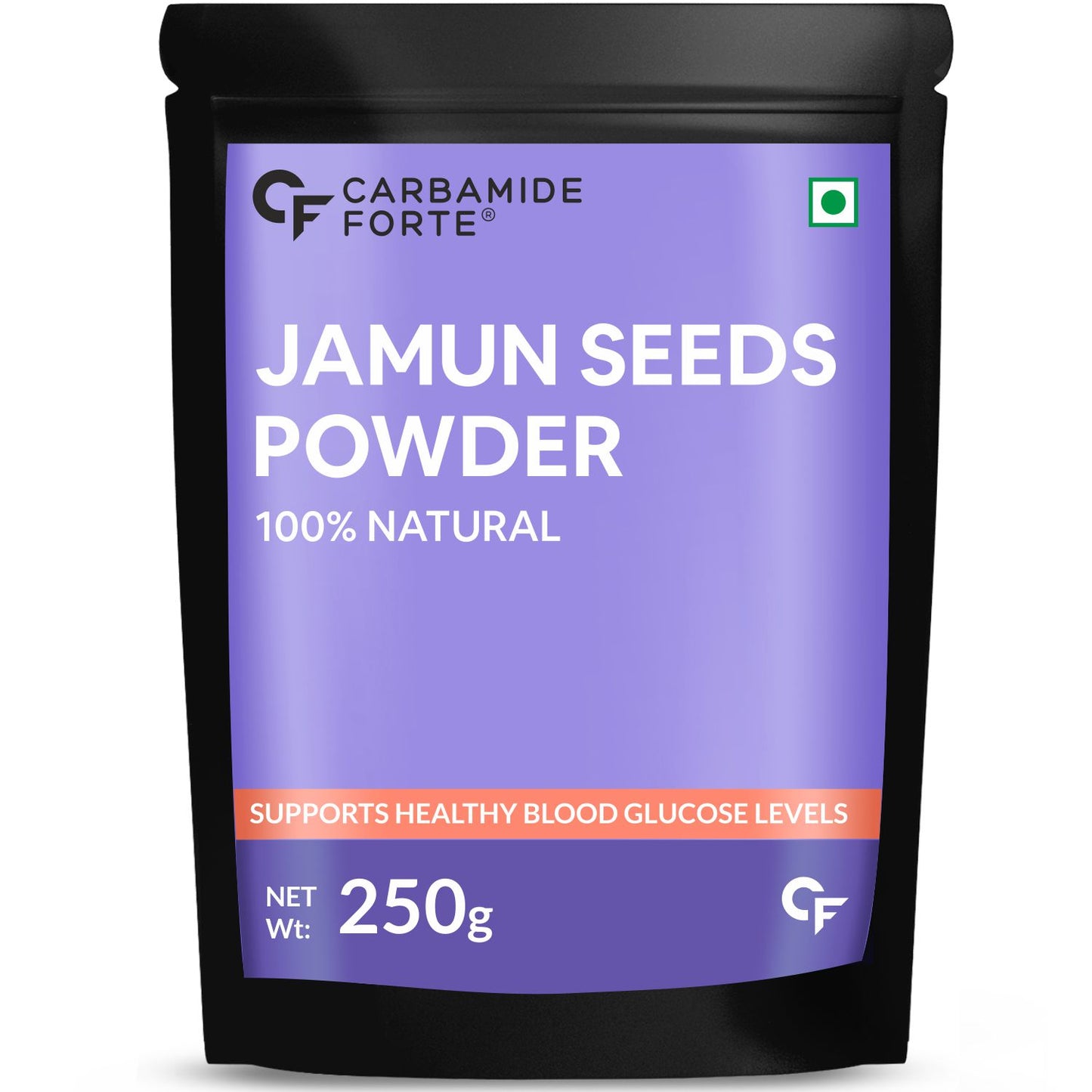 Carbamide Forte Jamun Seeds Powder for Healthy Blood Sugar Levels, Blood Purification & Detoxification | 100% Natural with No Added Preservatives - 250g
