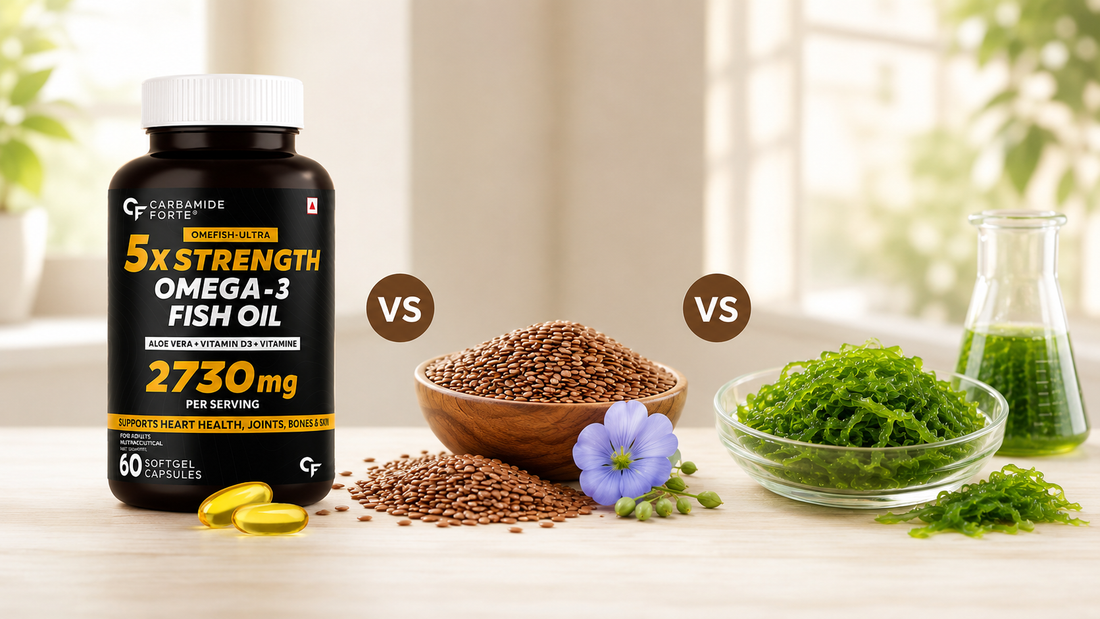 Fish Oil vs Flaxseed Oil vs Algal Oil: Which Omega-3 Source Is Best? - Carbamide Forte
