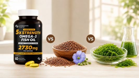 Fish Oil vs Flaxseed Oil vs Algal Oil: Which Omega-3 Source Is Best? - Carbamide Forte