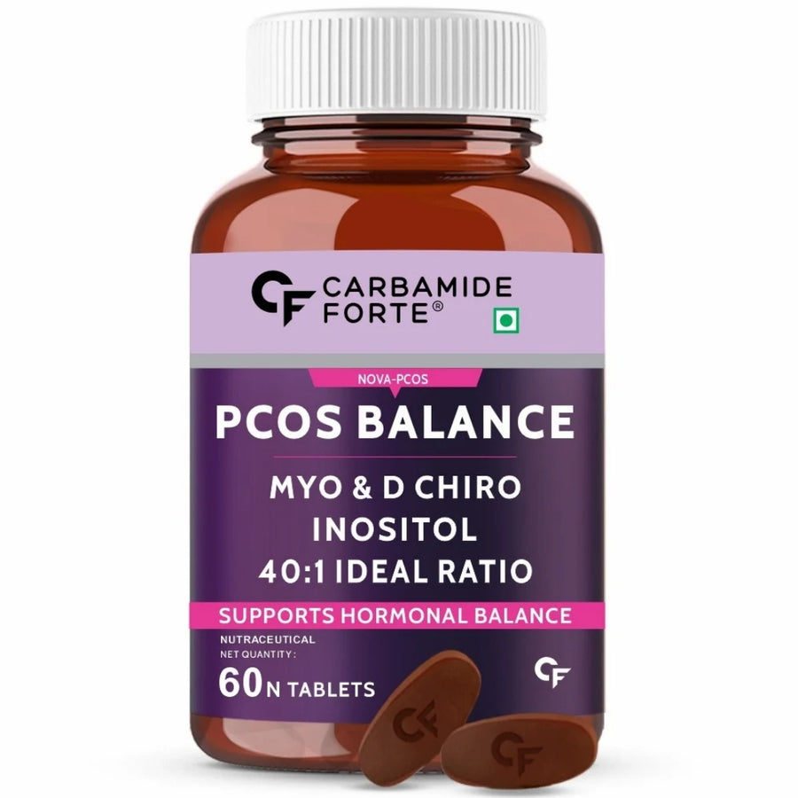 Carbamide Forte PCOS Supplement - 40:1 Ratio 2000mg Myo-Inositol to 50mg D-Chiro-Inositol - 60 Veg Tablets