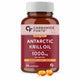 Carbamide Forte Antarctic Krill Oil 1000mg with Marine Phospholipids & 2% Astaxanthin | 100% Pure Krill Oil Omega 3 300mg Capsules for Heart, Brain, Joint, Eye & Skin Health - 30 Softgels
