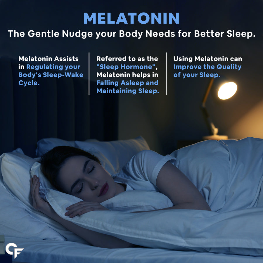 Carbamide Forte Melatonin 10mg sleep Gummies for Men & Women | Sleep Supplements- 60 Veg Gummies