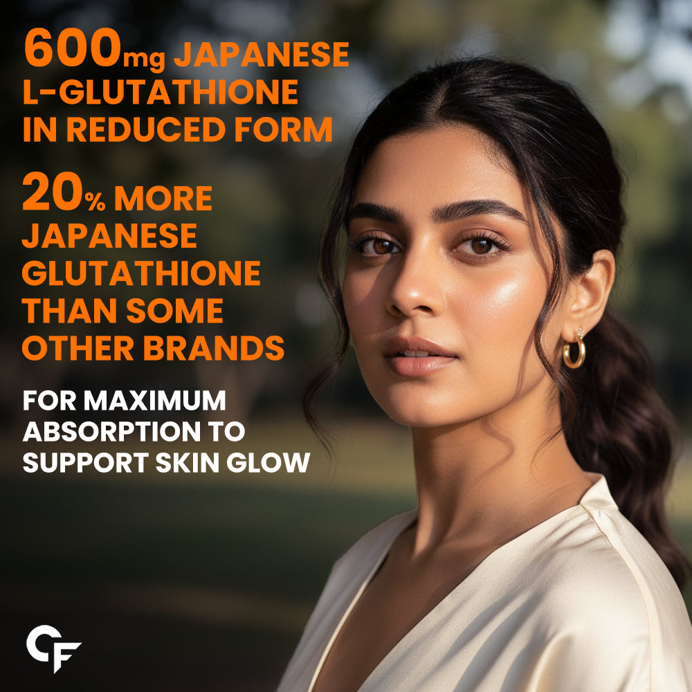 Japanese Reduced L-Glutathione Effervescent Tablets 600mg for Skin Health Support Pack of 60 Tablets
