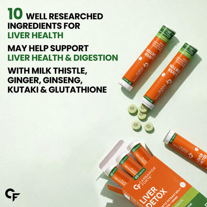 Liver Detox Effervescent Tablets for Daily Liver Health Support 60 Tablets