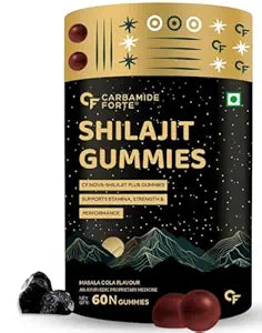 Carbamide Forte Himalayan Shilajeet/Shilajit Gummies | Improves Strength, Stamina And Immunity | Shilajit Original Gold Gummies For Men & | 60 Gummies