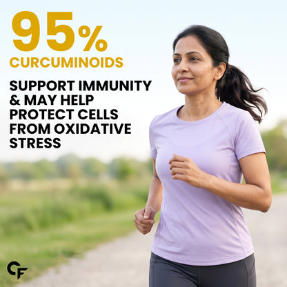Curcumin 95% + Piperine 10 mg | 60 Veg Tablets - Carbamide Forte