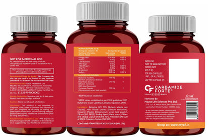 95% Berberine 500 mg with Milk Thistle & Cinnamon | 60 Capsules