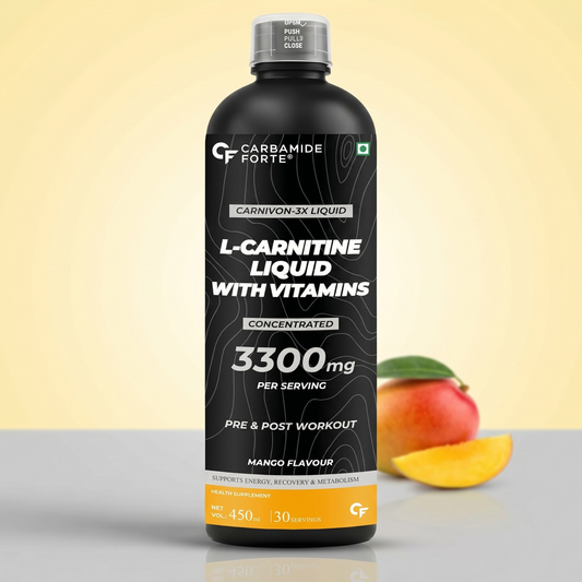 L-Carnitine Liquid 3300 mg – Converts Fat to Clean Energy for Workouts | Mango Flavor