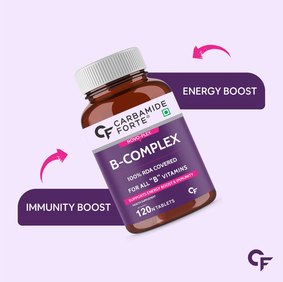 Carbamide Forte Vitamin B-Complex Tablets - 100% RDA for B Vitamins wi