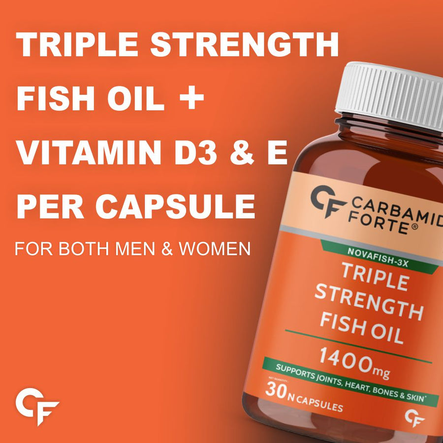 CF Triple Strength Omega 3 - Fish Oil 1400mg with Multivitamin Capsule for Men & Women - 30 Capsules