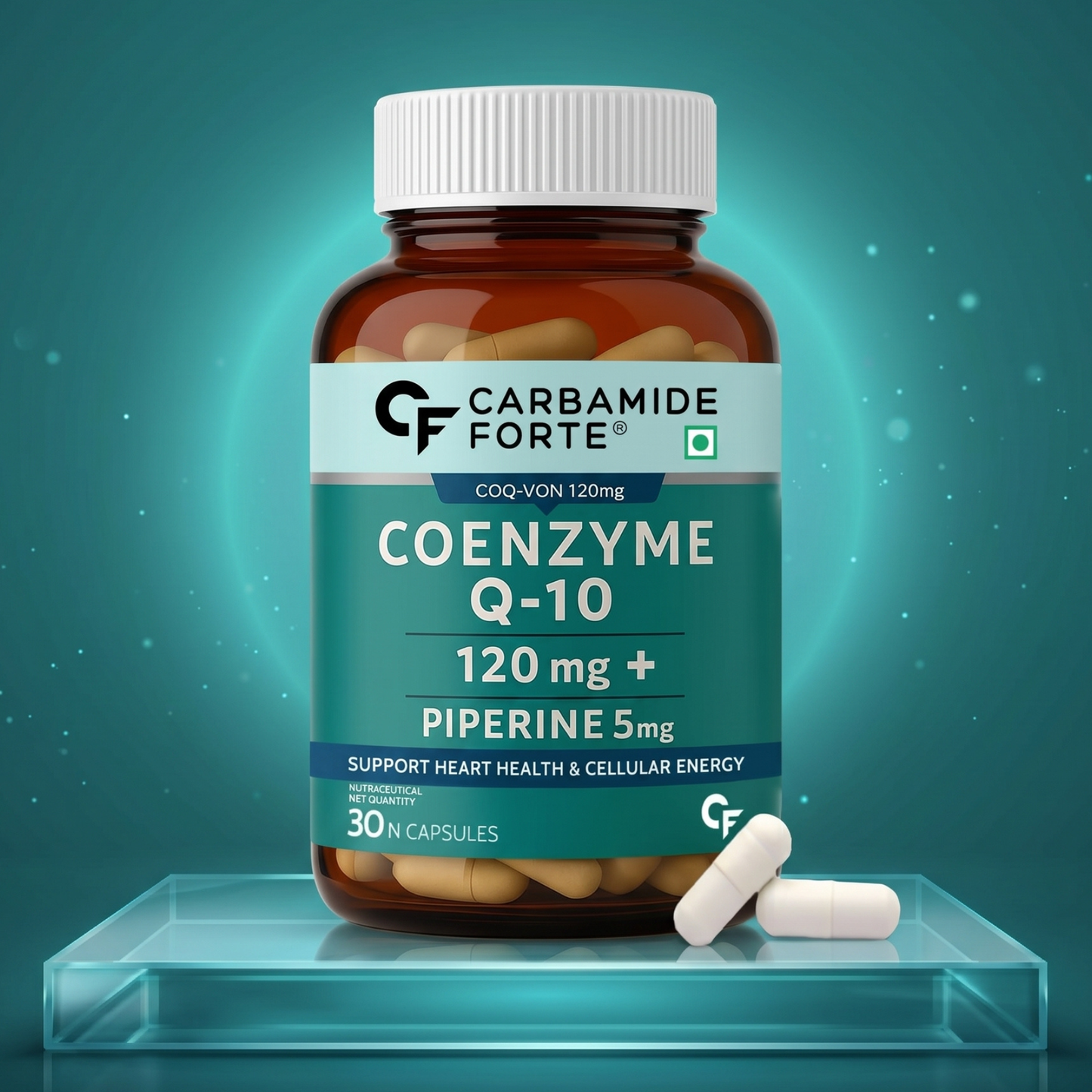 Coenzyme Q10 (CoQ10) 120 mg with Piperine 5 mg | 30 Capsules