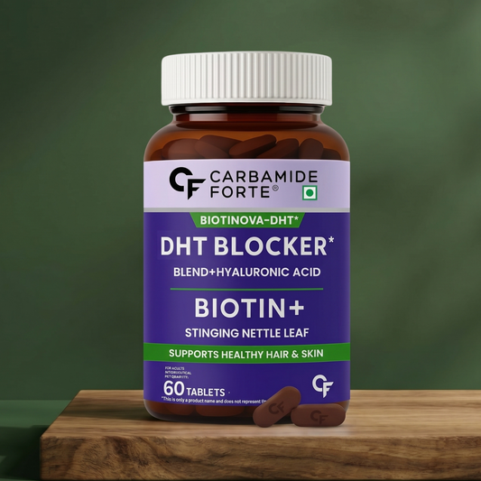 DHT Blocker with Biotin Tablets | Hair Growth Supplement for Men & Women | 60 Tablets