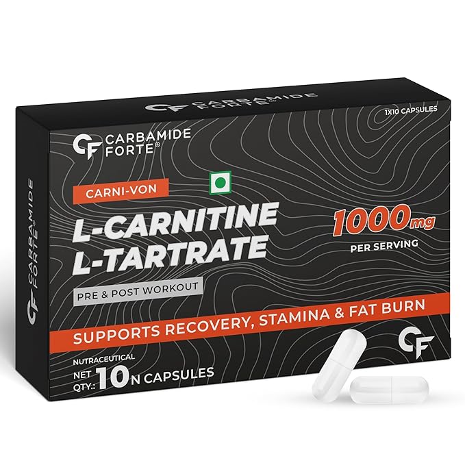 L-Carnitine 1000 mg for Active Lifestyles & Training Support | 10 Capsules